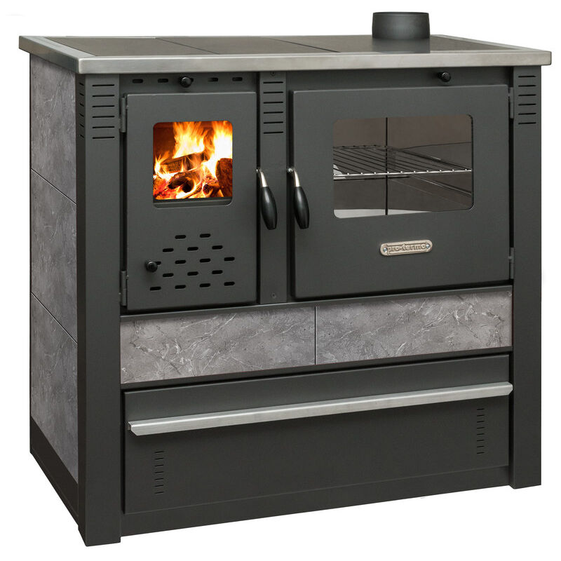 foto del prodotto cucina a legna vulcano 10.0 kw gray