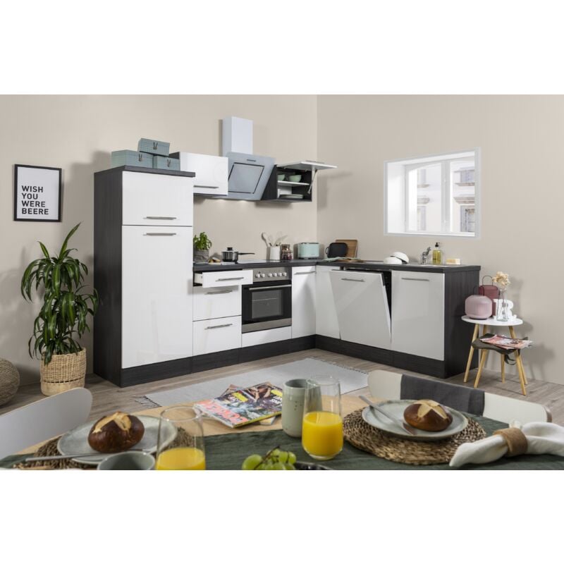 foto del prodotto cucina angolo cottura cucina ad angolo rovere bianco amanda 260 x 200 cm respekta premium