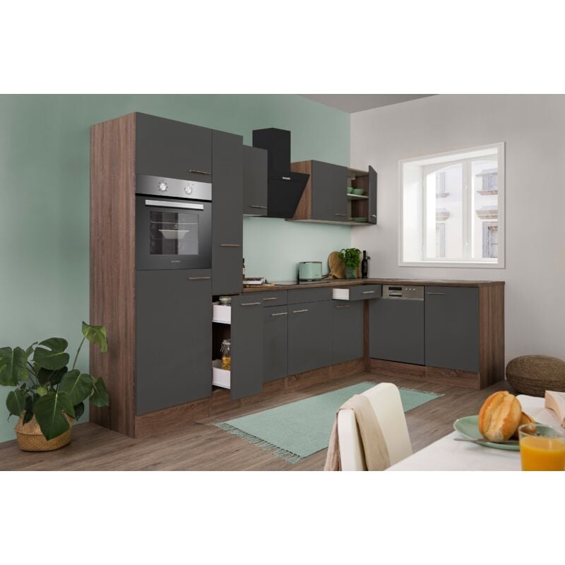 foto del prodotto cucina angolo cottura cucina ad angolo rovere york grey oliver 310 x 172 cm respekta