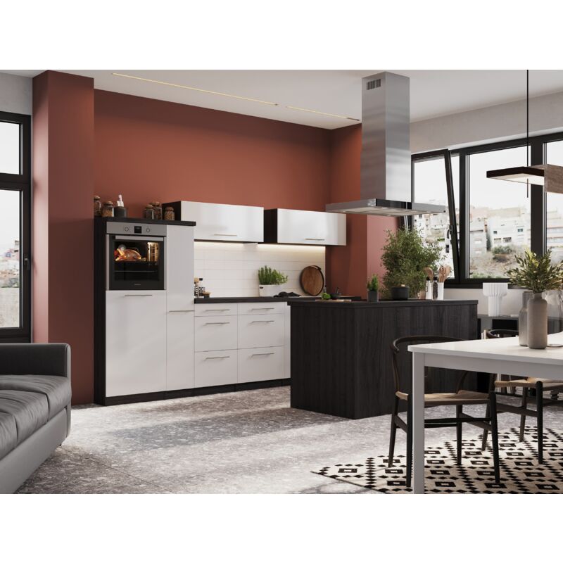 foto del prodotto cucina angolo cottura cucina ad isola rovere bianco amanda 310 cm respecta premium