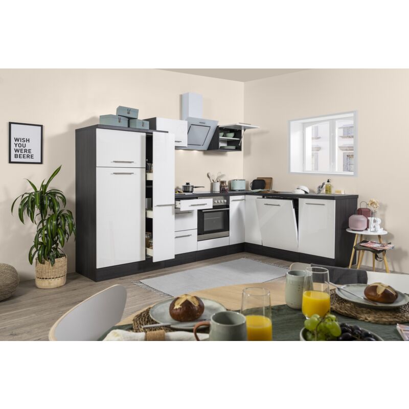 foto del prodotto cucina angolo cottura cucina angolare rovere bianco amanda 290 x 200 cm respekta premium