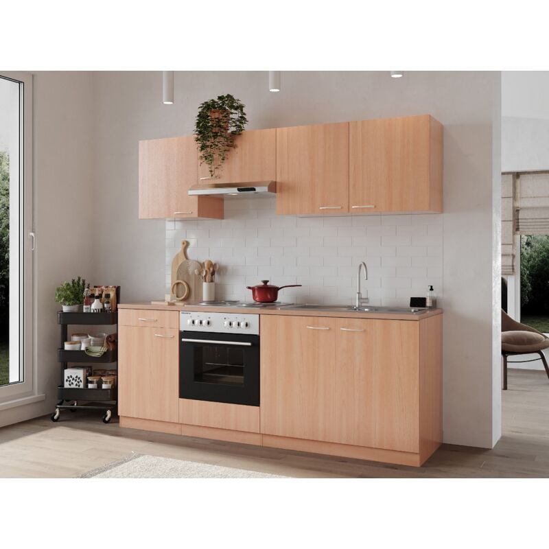 foto del prodotto cucina blocco cucina blocco cucina componibile faggio gerda 210 cm respecta