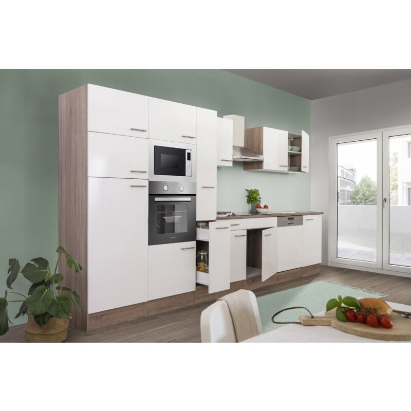 foto del prodotto cucina blocco cucina blocco cucina componibile rovere york bianco oliver 370 cm respecta