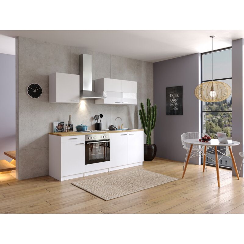 foto del prodotto cucina blocco cucina blocco cucina cucina componibile bianco malia 210 cm respekta