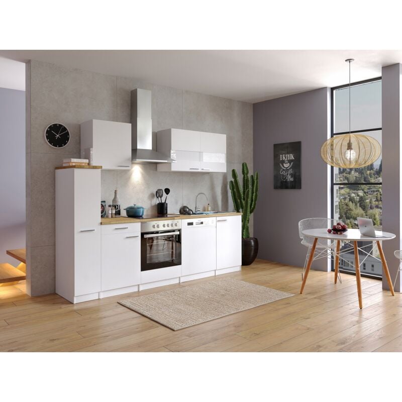 foto del prodotto cucina blocco cucina blocco cucina cucina componibile bianco malia 250 cm respekta