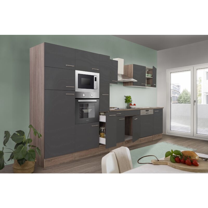foto del prodotto cucina blocco cucina blocco cucina cucina componibile rovere york grigio oliver 370 cm respecta