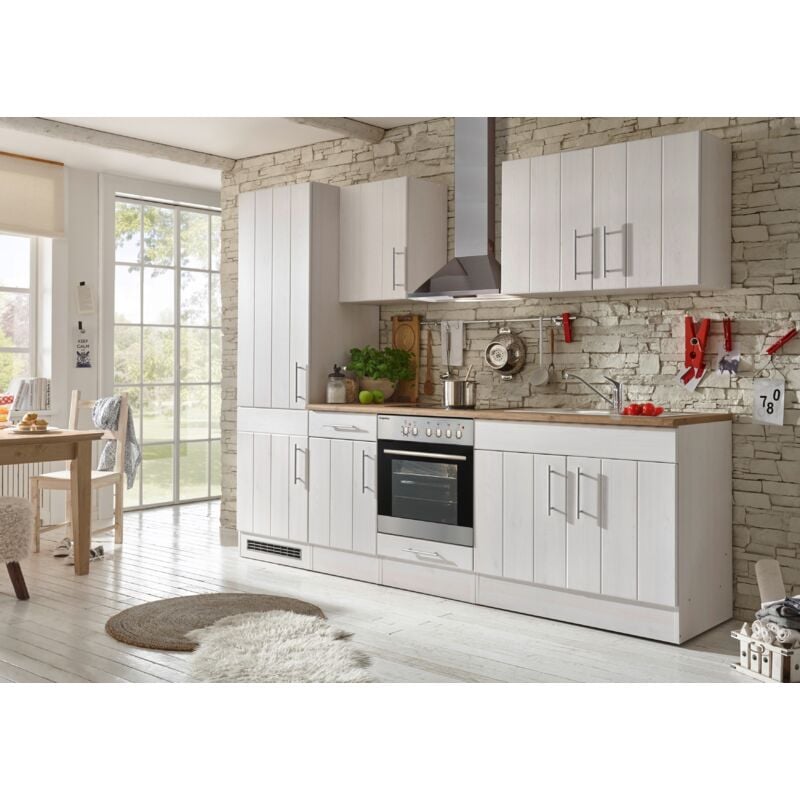 foto del prodotto cucina blocco cucina blocco cucina rustico larice bianco anton 270 cm respecta