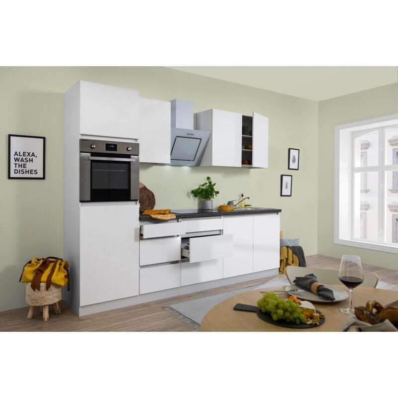 foto del prodotto cucina blocco cucina blocco cucina senza maniglie bianco lorena 270 cm respekta