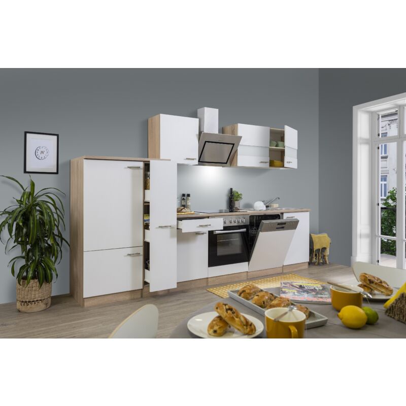foto del prodotto cucina blocco cucina blocco vuoto cucina componibile rovere bianco merle 310 cm respecta
