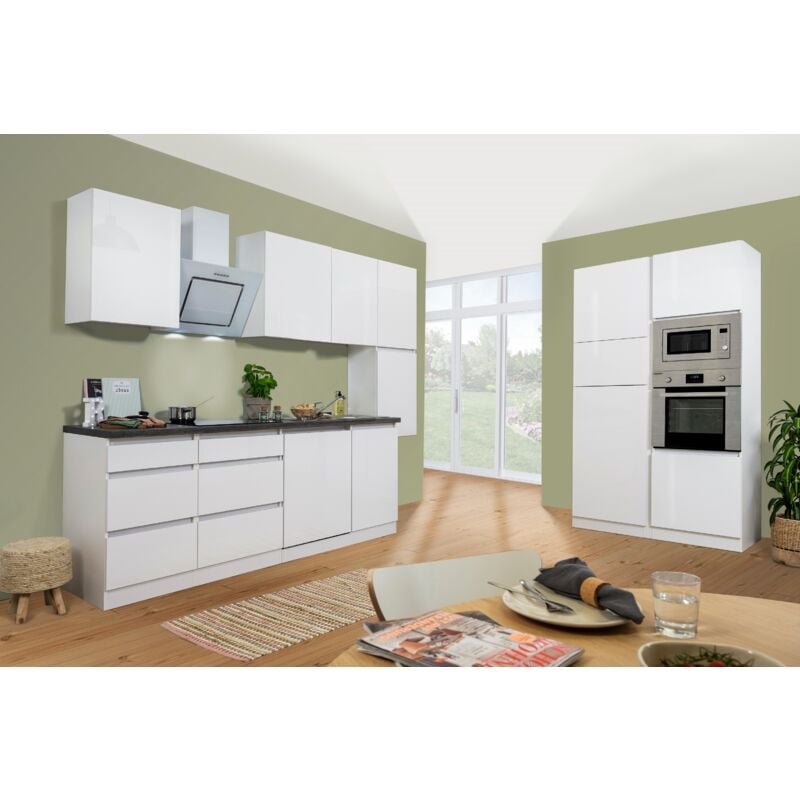 foto del prodotto cucina blocco cucina senza maniglie bianco lorena 395 cm respekta
