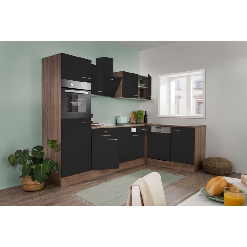 foto del prodotto cucina cucina angolare cucina york rovere nero oliver 280 x 172 cm respekta