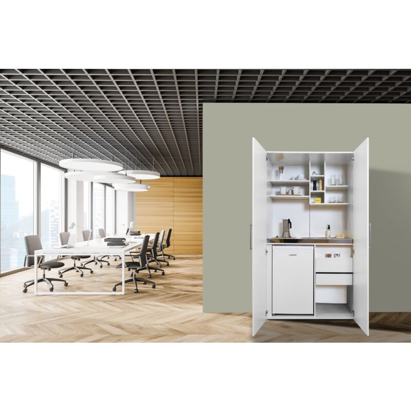 foto del prodotto cucina cucina da ufficio minicucina cucina singola bianco peter 104 cm respecta