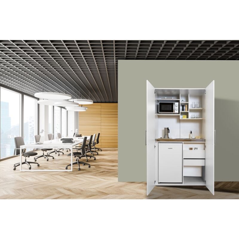 foto del prodotto cucina cucina da ufficio minicucina cucina singola bianco peter 104 cm respecta