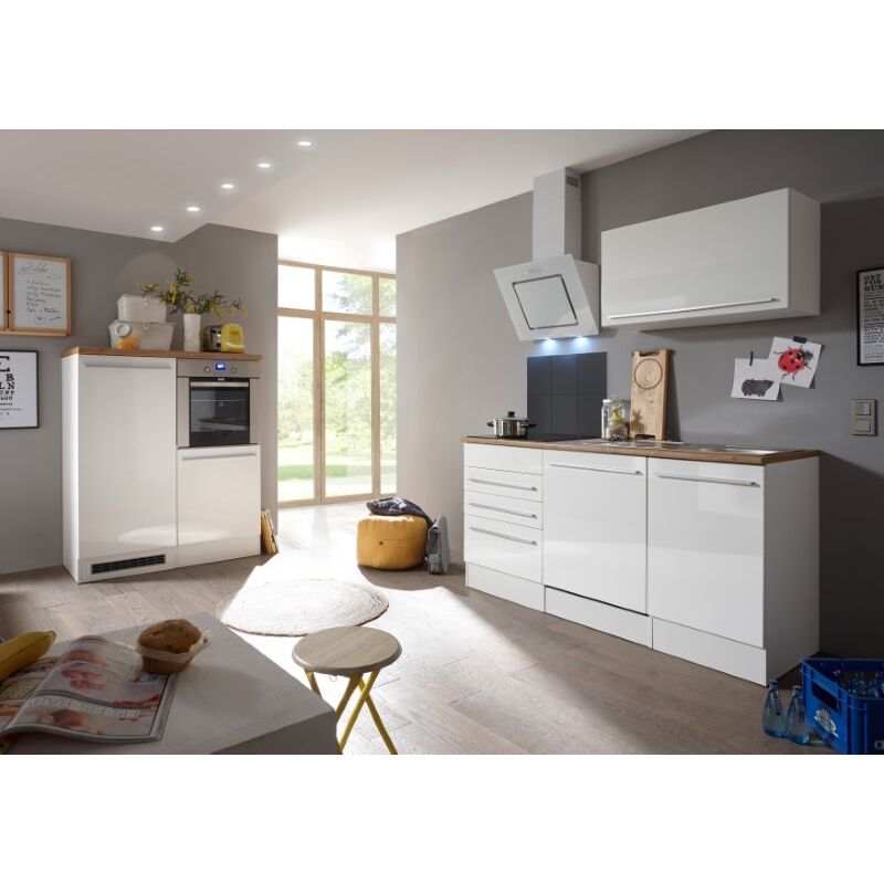 foto del prodotto cucina cucinino blocco cucina componibile vuoto bianco gabriel 290 cm respecta premium