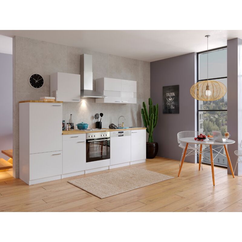 foto del prodotto cucina cucinino blocco vuoto cucina componibile bianco malia 280 cm respekta