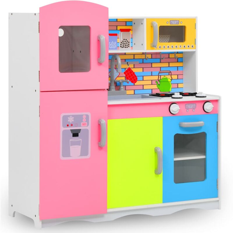 foto del prodotto cucina giocattolo per bambini in mdf 80x30x85 cm multicolore vidaxl