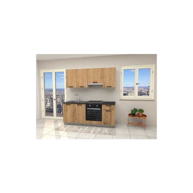 foto del prodotto cucina gourmet 195 rovere top antrac non forato