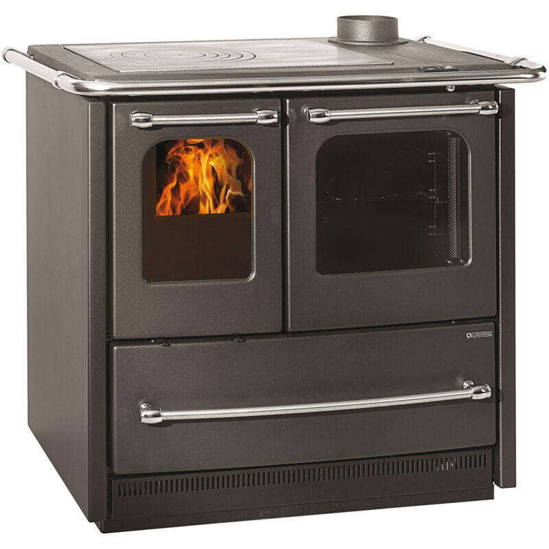 foto del prodotto cucina legna 7,5 kw sovrana easy evo 2.0 antracite