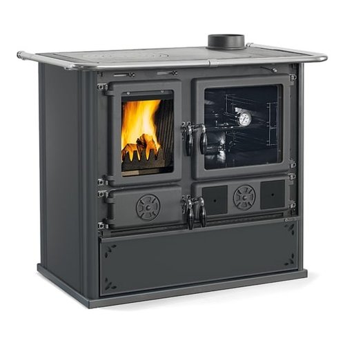 foto del prodotto cucina legna nordica 7015218 rosa 5.0 vst steel nero antracite