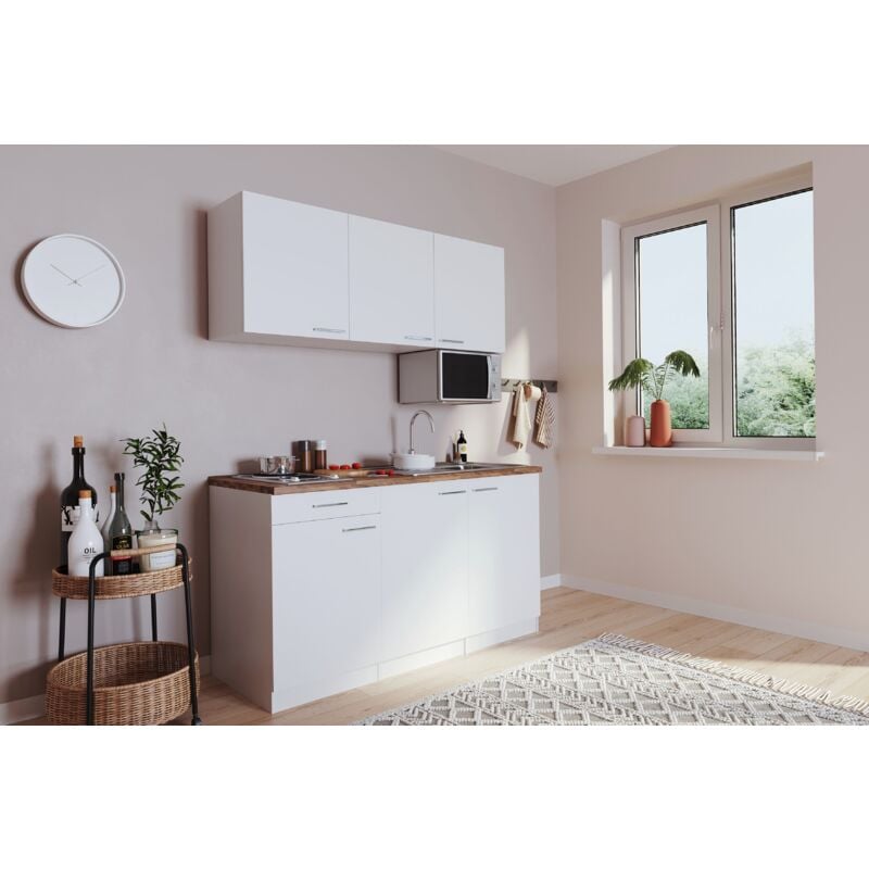 foto del prodotto cucina mini cucina cucina singola luis 150 cm da incasso bianco senza frigorifero respecta