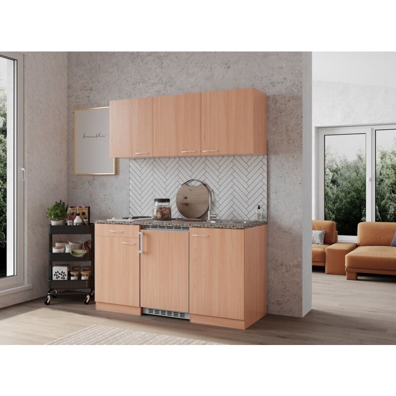 foto del prodotto cucina minicucina cucina singola blocco cucina blocco cucina faggio gerda 150 cm respecta