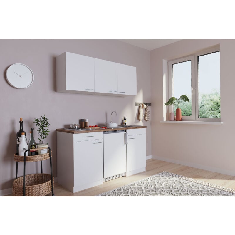 foto del prodotto cucina minicucina cucina singola cucinino dispensa bianco luis 150 cm respecta