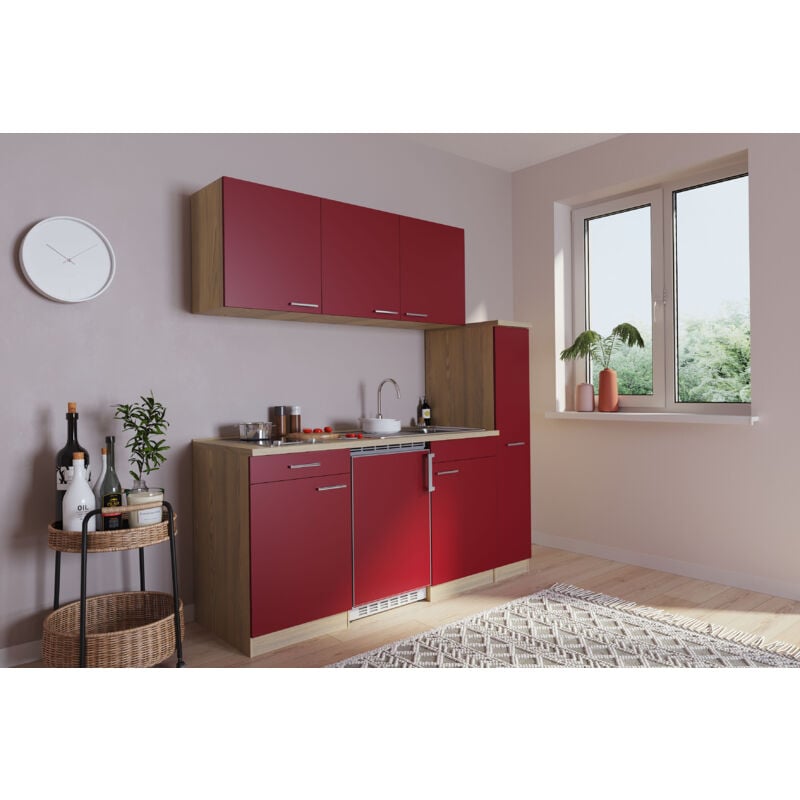 foto del prodotto cucina minicucina cucina singola modulo cucina quercia rossa luis 180 cm respecta
