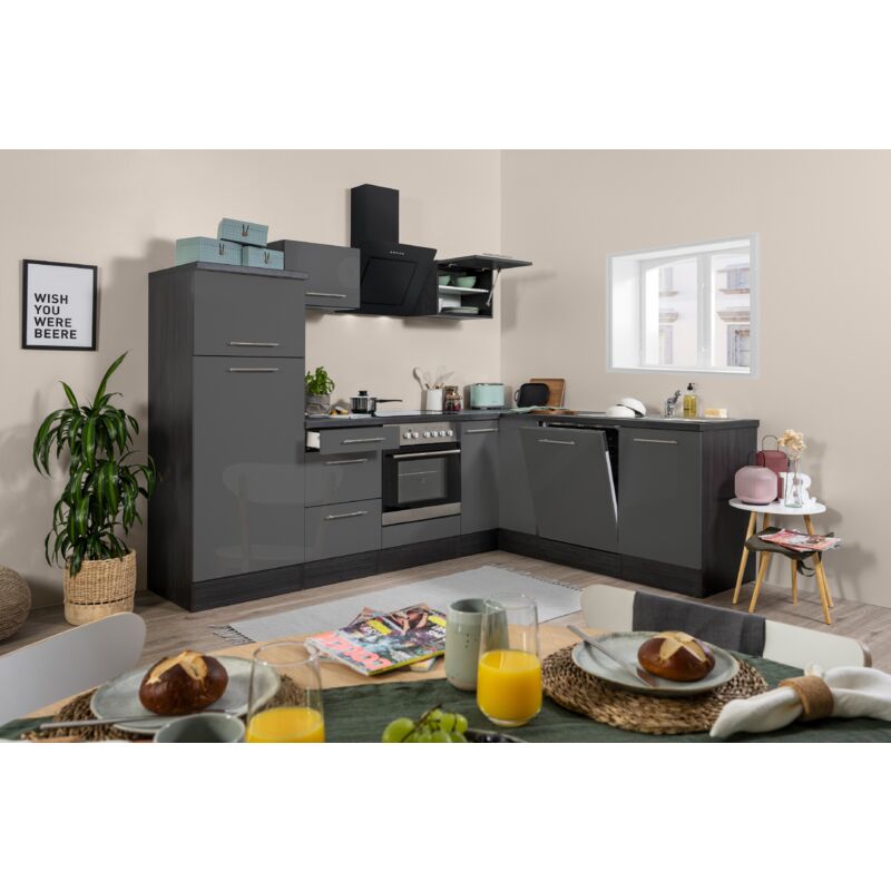 foto del prodotto cucina modulo cucina angolare rovere grigio amanda 260 x 200 cm respecta premium