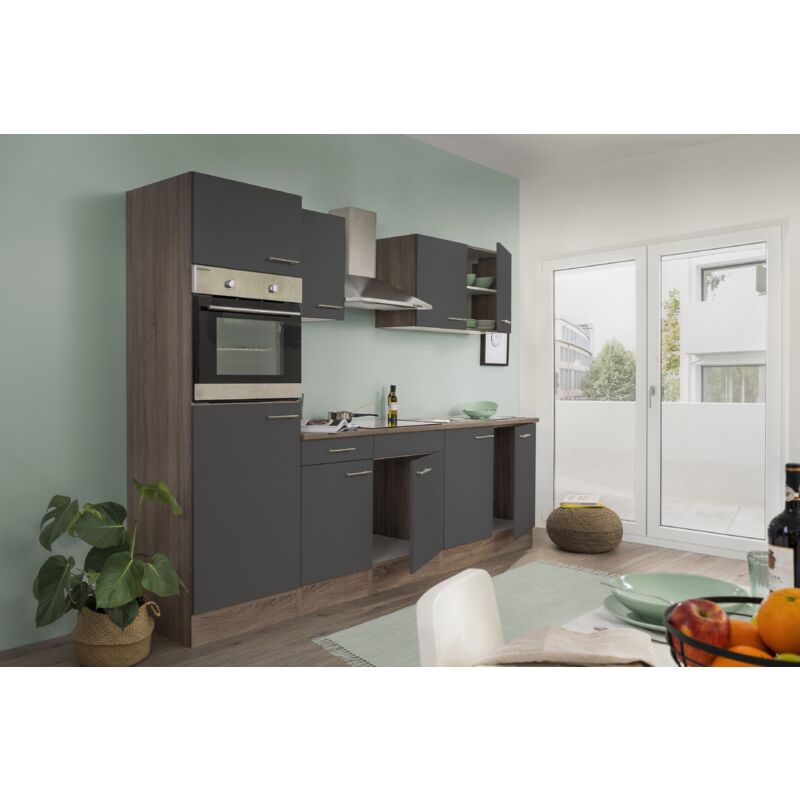 foto del prodotto cucina modulo cucina blocco vuoto cucina componibile rovere york grey oliver 270 cm respecta