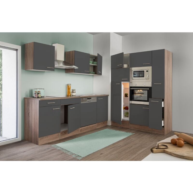 foto del prodotto cucina modulo cucina blocco vuoto cucina componibile rovere york grey oliver 370 cm respecta