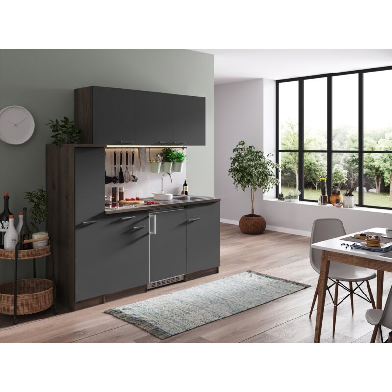 foto del prodotto cucina modulo cucina cucina singola rovere york grey oliver 180 cm respecta