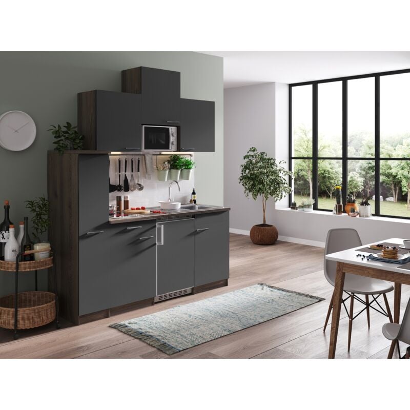 foto del prodotto cucina modulo cucina cucina singola rovere york grey oliver 180 cm respecta