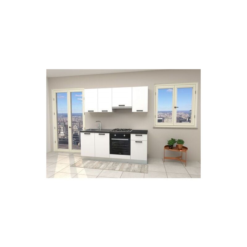 foto del prodotto cucina silvia 195 bianco top antracite non forato