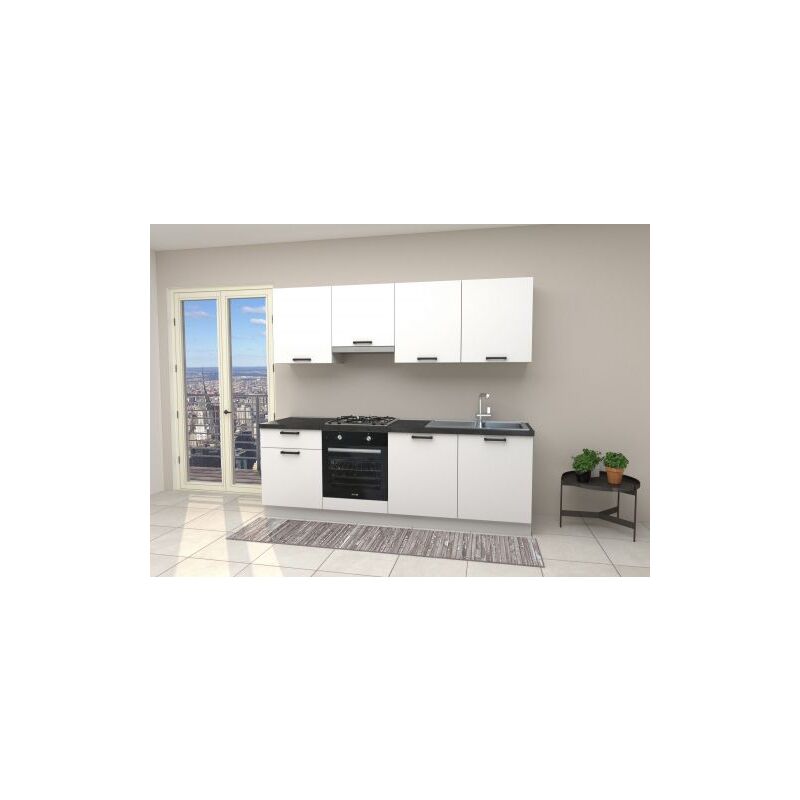 foto del prodotto cucina silvia 240 bianco top antracite non forato