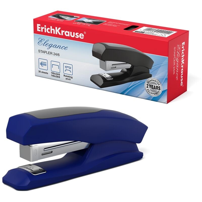 foto del prodotto cucitrice 11 30 fogli brand erichkrause modello erichkrause cucitrice elegance half strip resistente a colpi meccanismo de acciaio 2 tipi de