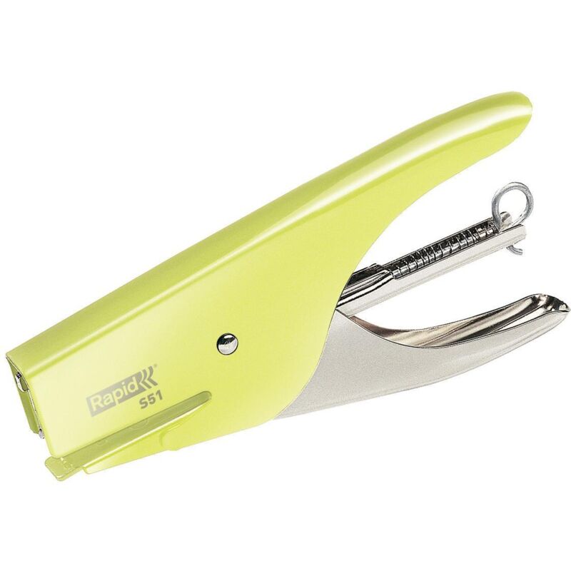 foto del prodotto cucitrice a pinza retro s51, adatta a punti 21 4 mm, capacità 15 fogli, metallo, mellow yellow, 5000510 - rapid