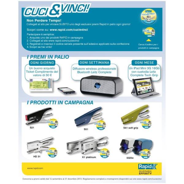 foto del prodotto cucitrice elettrica rapid 5025e supreme blu fino a 25 fogli 25095202
