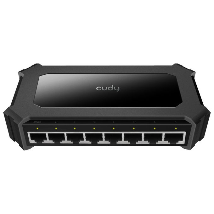 foto del prodotto cudy gs108d switch ethernet 8 porte gigabit 10 100 1000 mbps nero plug and play rete lan