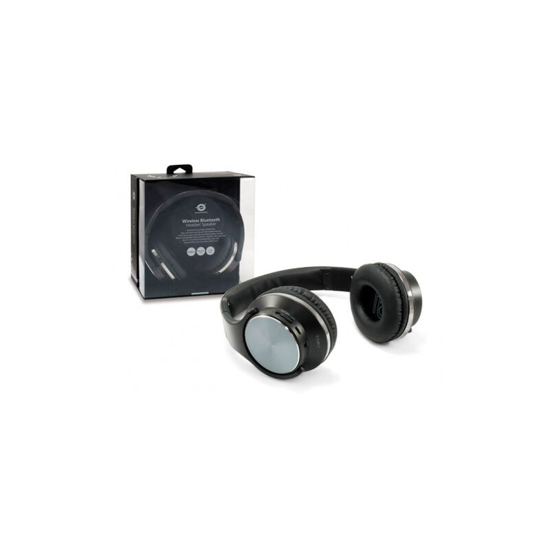 foto del prodotto cuffia concetronic eligio bluetooth con funzione vivavoce riproduce da microsd colore nero