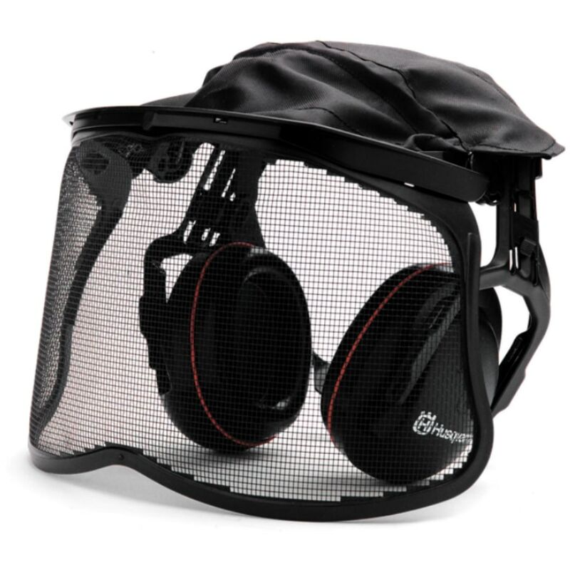 foto del prodotto cuffia cuffie protettive di protezione 27 db con visiera a rete en1731 husqvarna