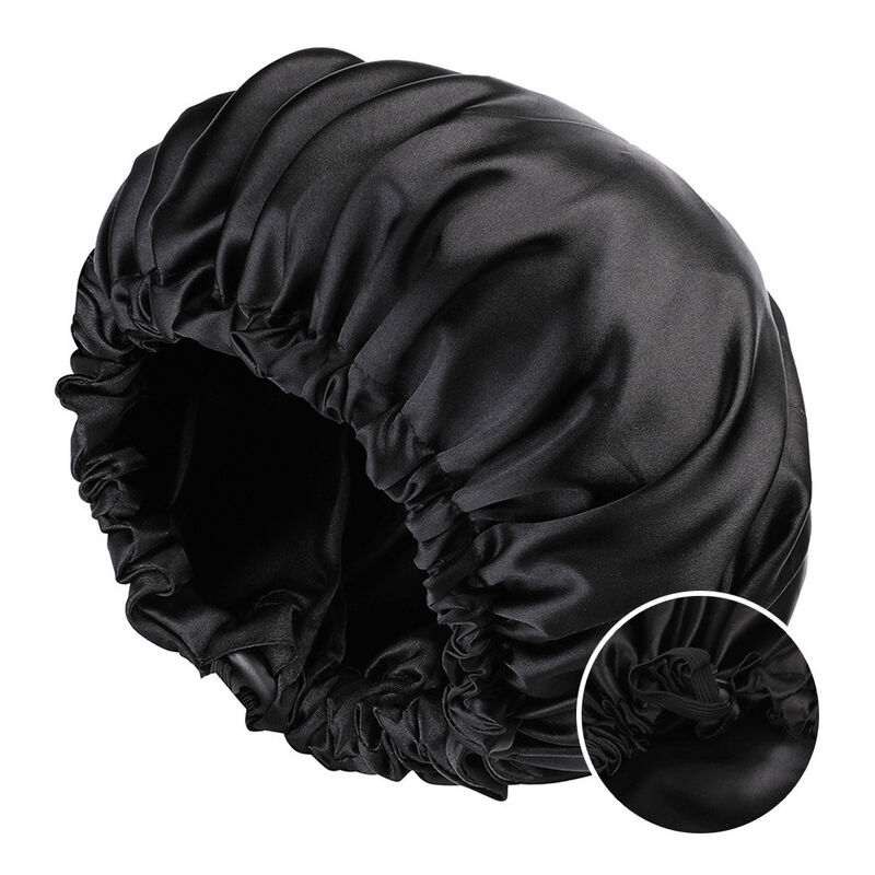 foto del prodotto cuffia da doccia impermeabile, cuffia da doccia riutilizzabile, fascia lavabile, treccia per capelli lunghi, tessuto bifacciale, comoda fascia