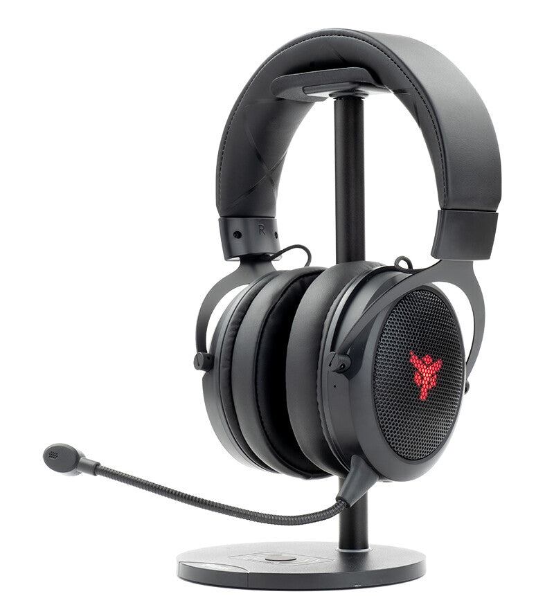 foto del prodotto cuffie gaming h500w2 - wireless 2.4g- 7 colori led- mic removibile- (stand non incluso)