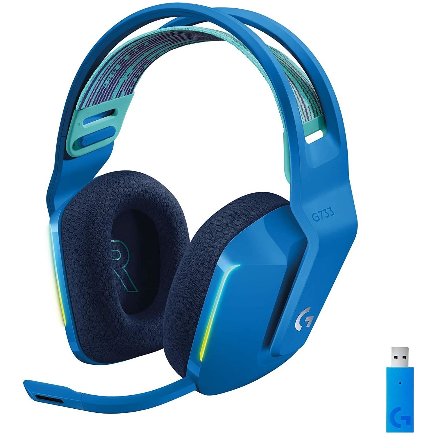 foto del prodotto cuffie logitech lightspeed g733 blu