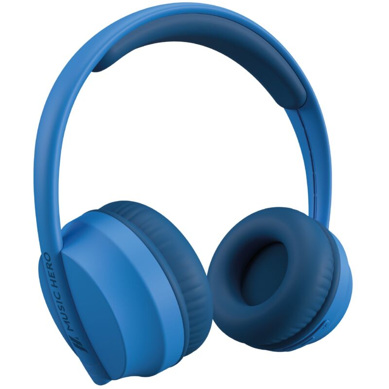 foto del prodotto cuffie wireless regolabili con padiglioni regolabili blu