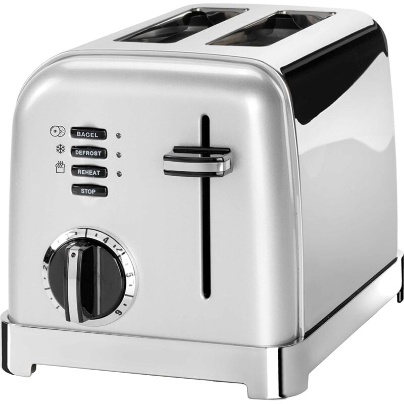 foto del prodotto cuisinart tostapane a 2 fette ampie fessure, ideale per pane spesso e bagel 6 livelli di doratura pi scongelamento leva di sollevamento alta
