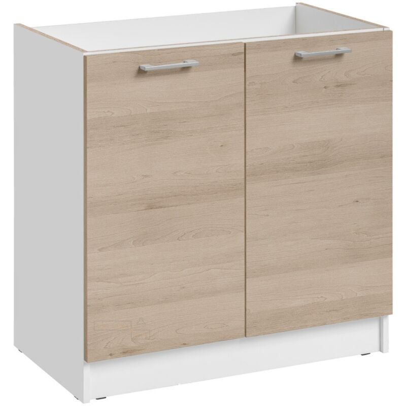 foto del prodotto cuisineandcie mobile sottolavello eco quercia naturale a 2 ante l 80 cm