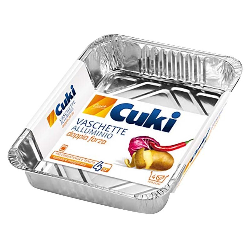 foto del prodotto cuki vaschetta alluminio, 4 porzioni, conf. 4 pz