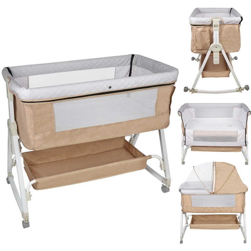 foto del prodotto culla 3 in 1 per neonati culla per neonati da 0 a 36 mesi beige