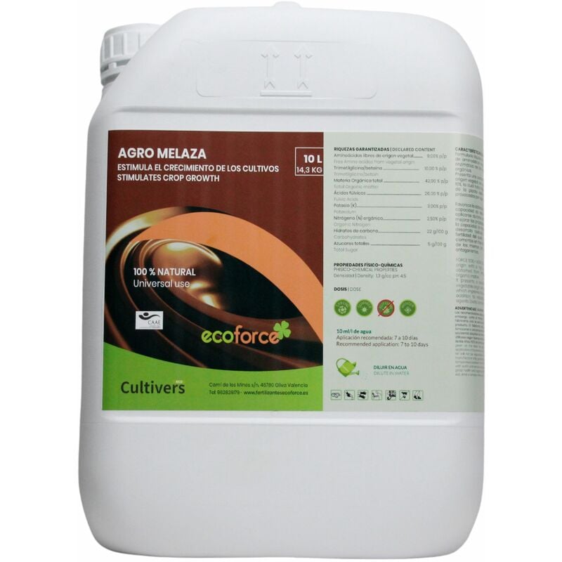 foto del prodotto cultivers coltiva la melassa di canna per piante ecologiche 10 l