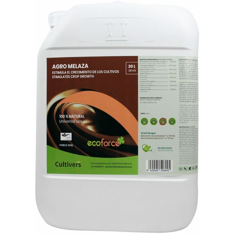 foto del prodotto cultivers coltiva la melassa di canna per piante ecologiche 20 l